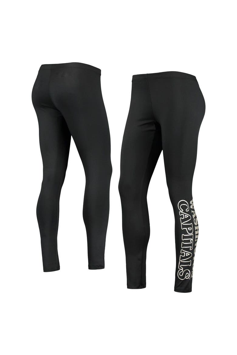 Women's G-III Sports by Carl Banks Black Washington Capitals Stadium Leggings, Main, color, Black