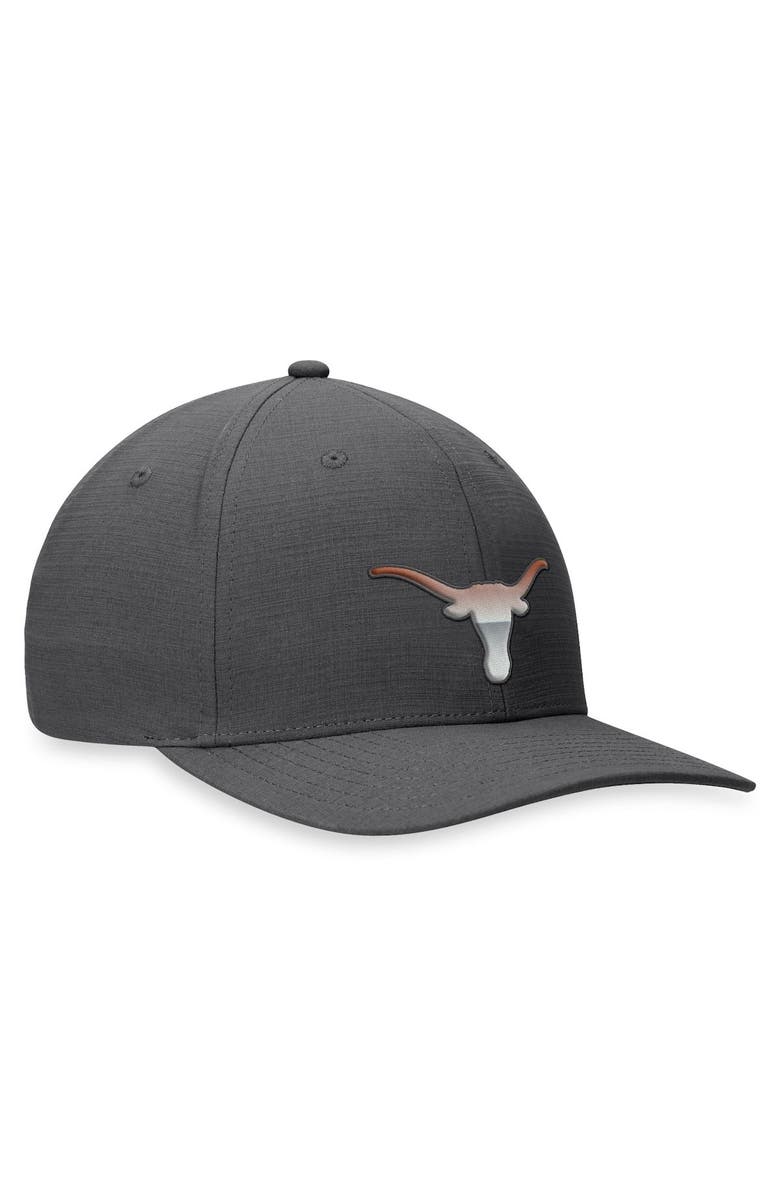 TOP OF THE WORLD Men's Top of the World Gray Texas Longhorns Iron Flex Hat, Alternate, color, 