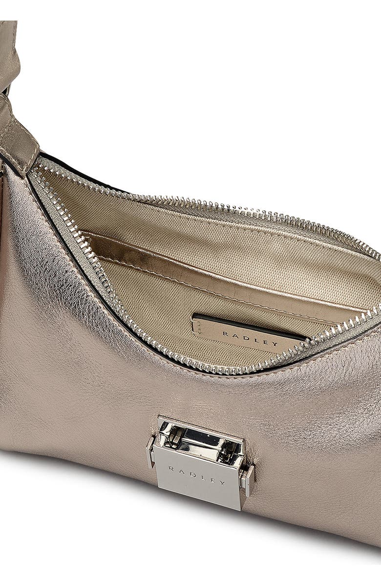 Radley Sloane Metallic Leather Shoulder Bag, Alternate, color, Pyrite