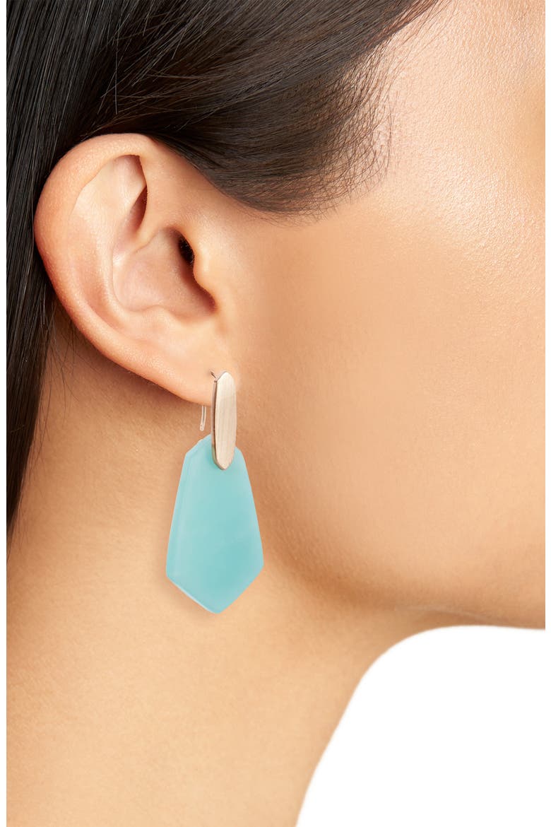 Camila Drop Earrings, Alternate, color, AMAZONITE/ ROSE GOLD