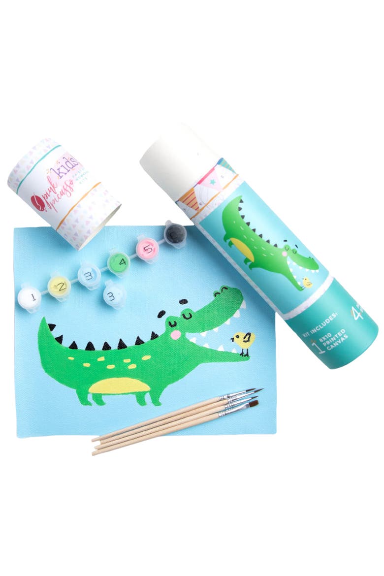 Later Gator Paint-by-Numbers Kit, Main, color, Light Blue Canvas