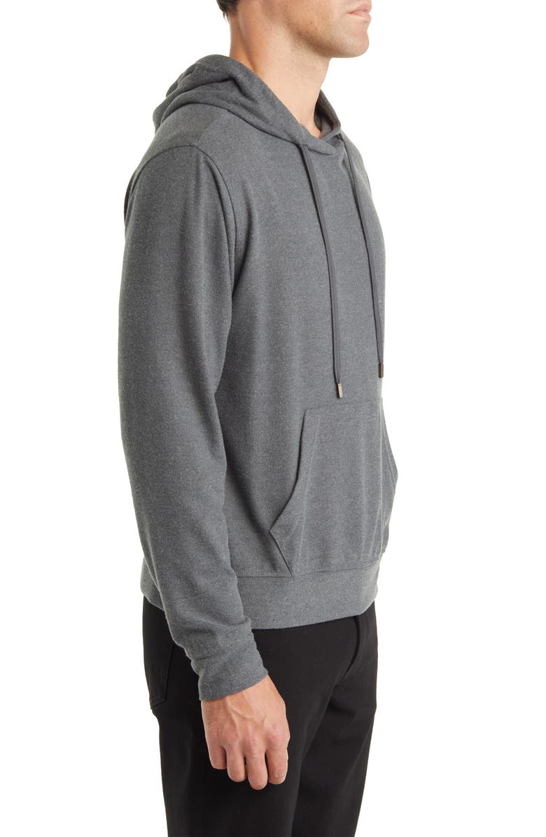 Stone Rose Brushed Jersey Hoodie, Alternate, color, Charcoal