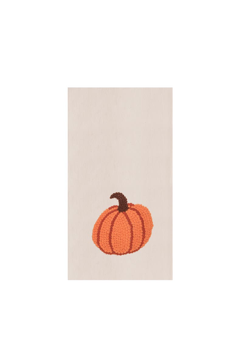 C&F Home Pumpkin French Knot Cotton Flour Sack Kitchen Dishtowel, Main, color,