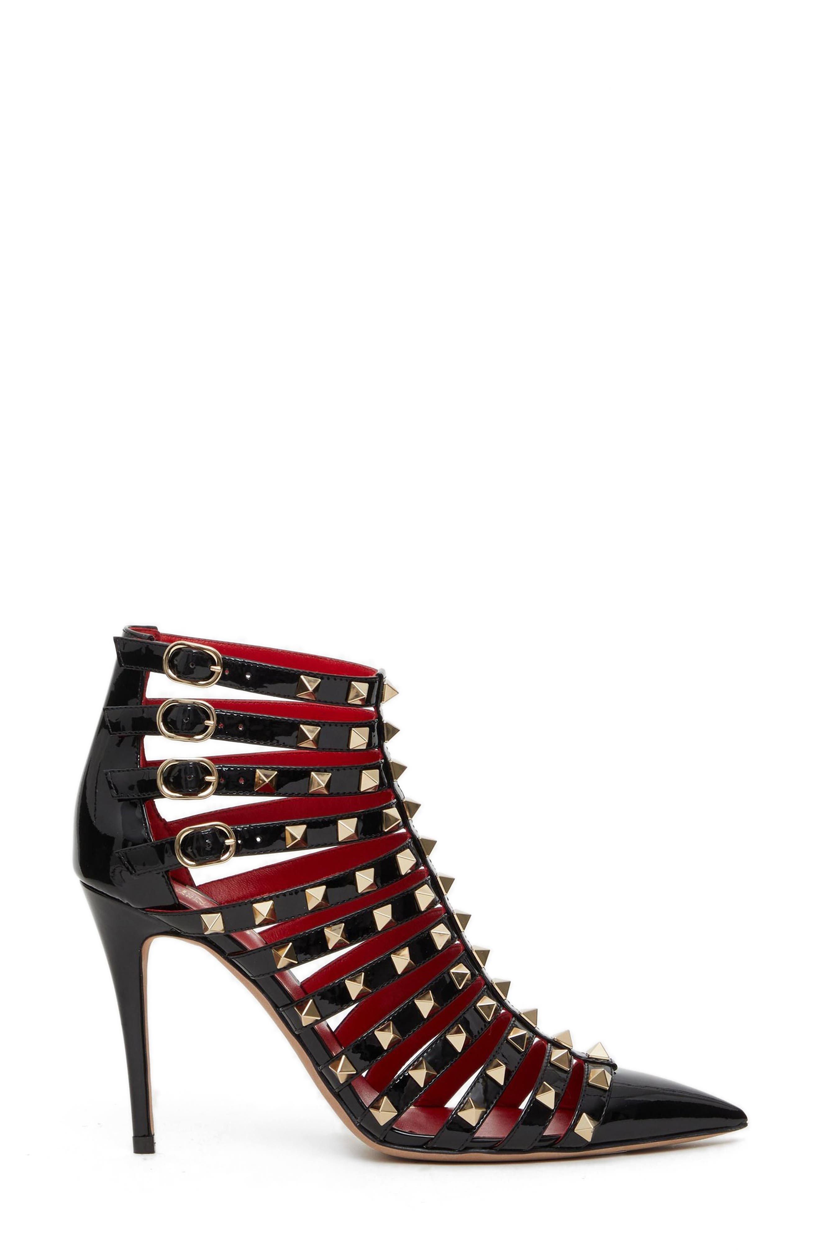 Valentino Garavani Rockstud Caged Bootie, Main, color, 