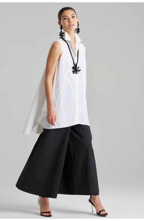 Natori Techno Poplin Sleeveless Trapeze Tunic In White