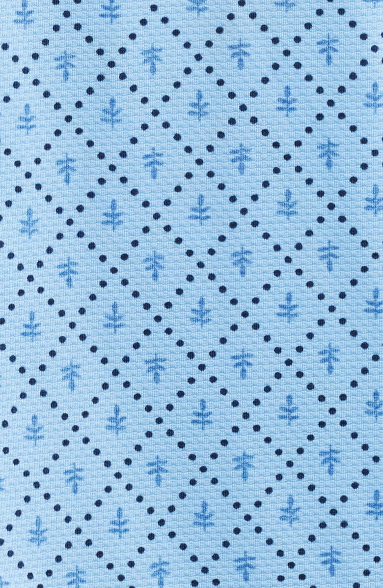 Mizzen+Main Halyard Trim Fit Short Sleeve Button-Up Shirt, Alternate, color, Light Blue Diamond