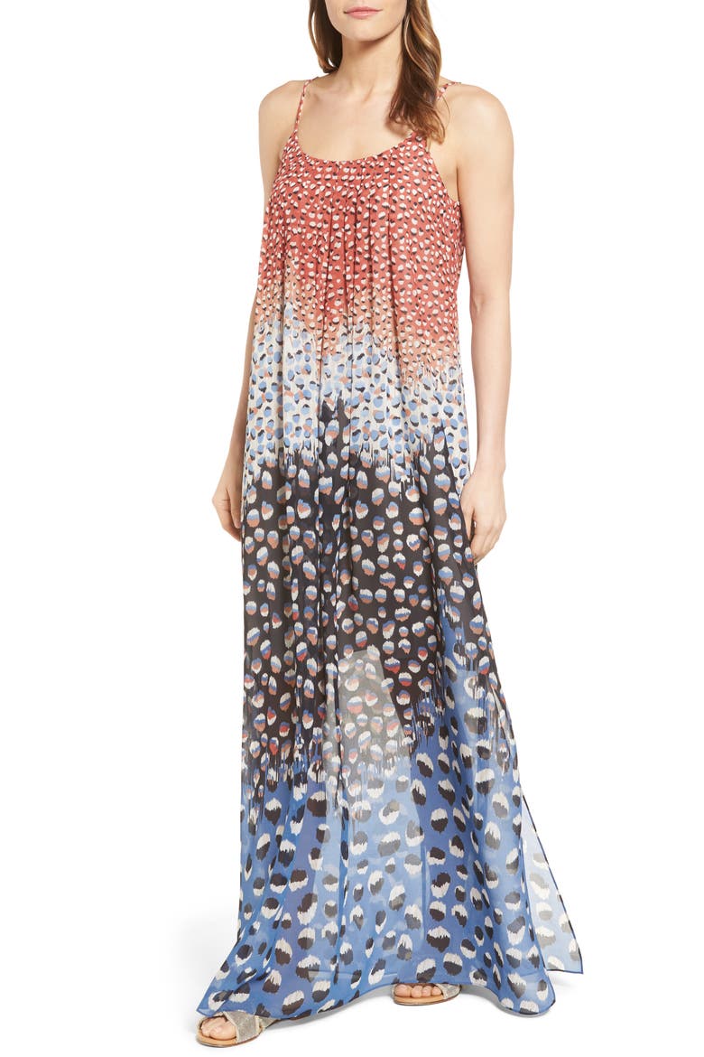 Mix Print Maxi Dress, Main, color, MULTI