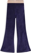 Mini Boden Kids' Metallic Velvet Flare Leggings