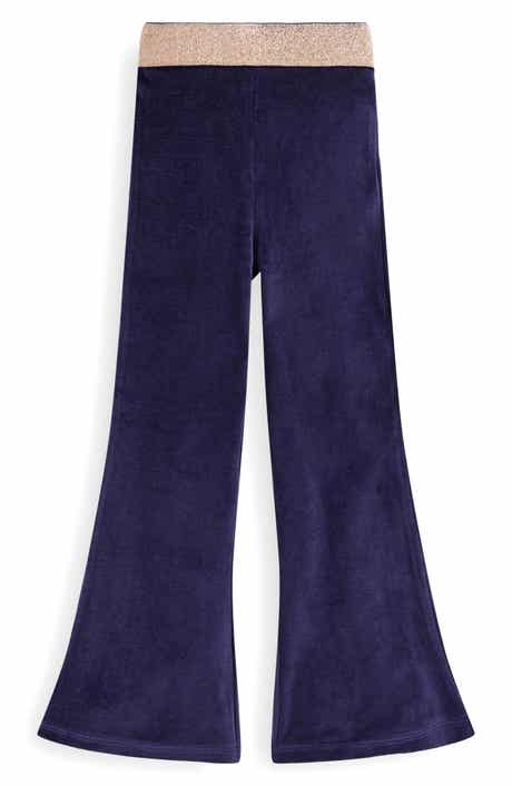 Mini Boden Kids' Metallic Velvet Flare Leggings