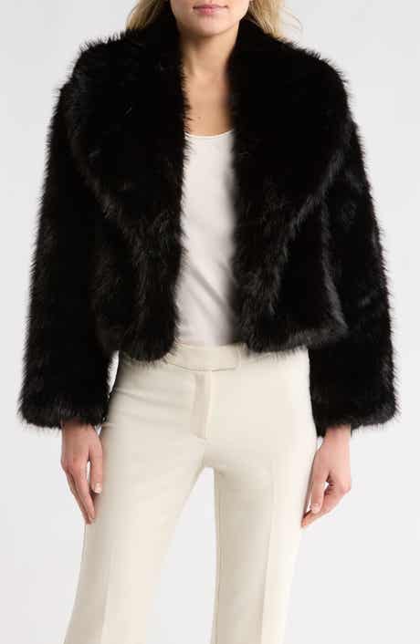JASON WU Crop Faux Fur Jacket