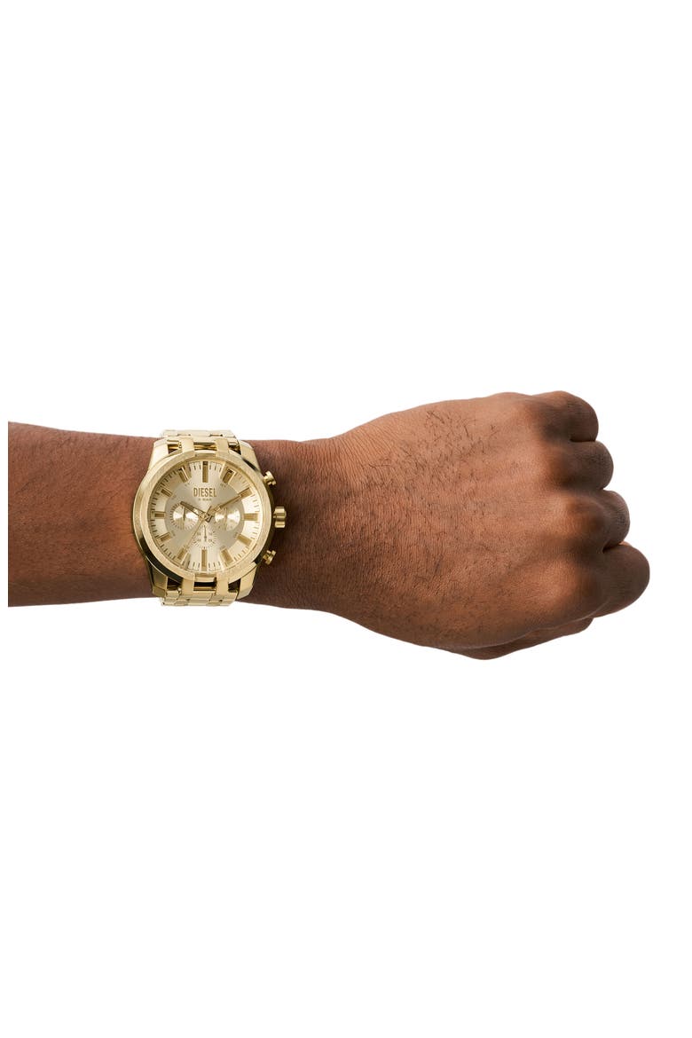 Split Chronograph Bracelet Watch, 51mm, Alternate, color, GOLD