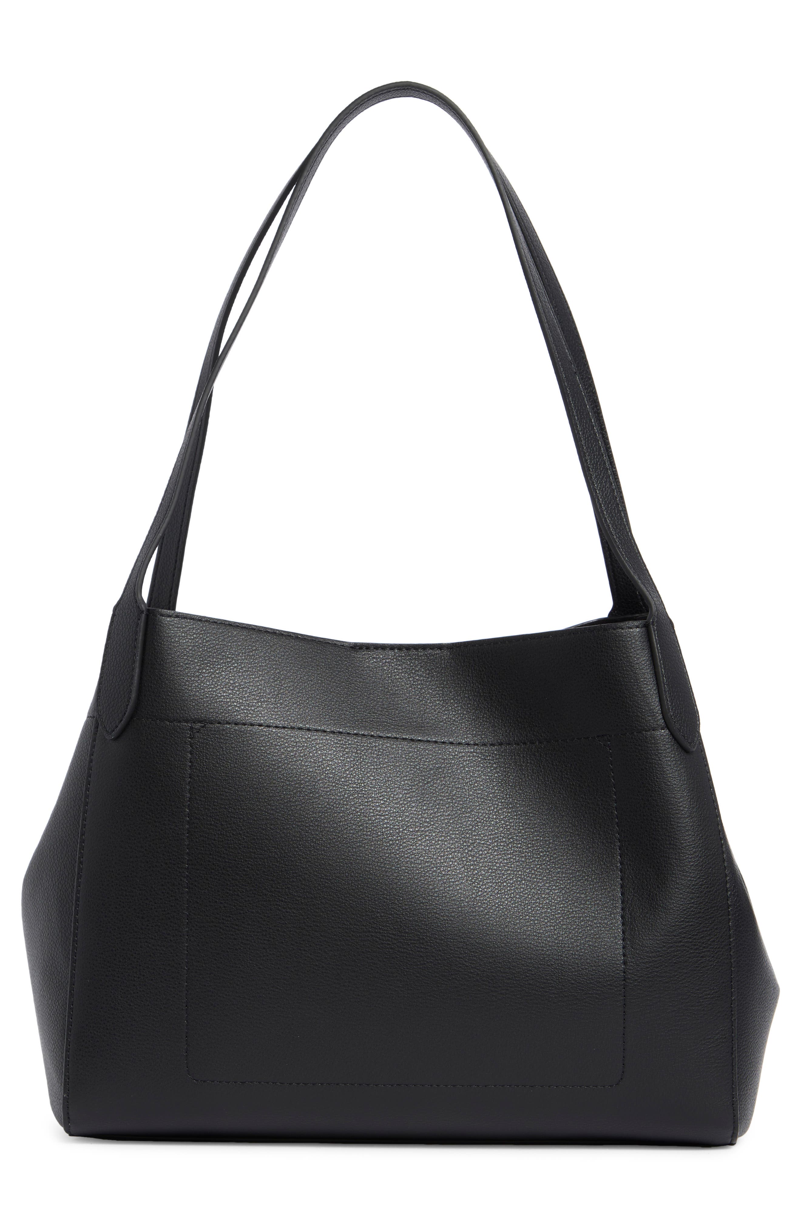 Sam Edelman Hellen Pebbled Leather Tote Bag, Alternate, color, Black