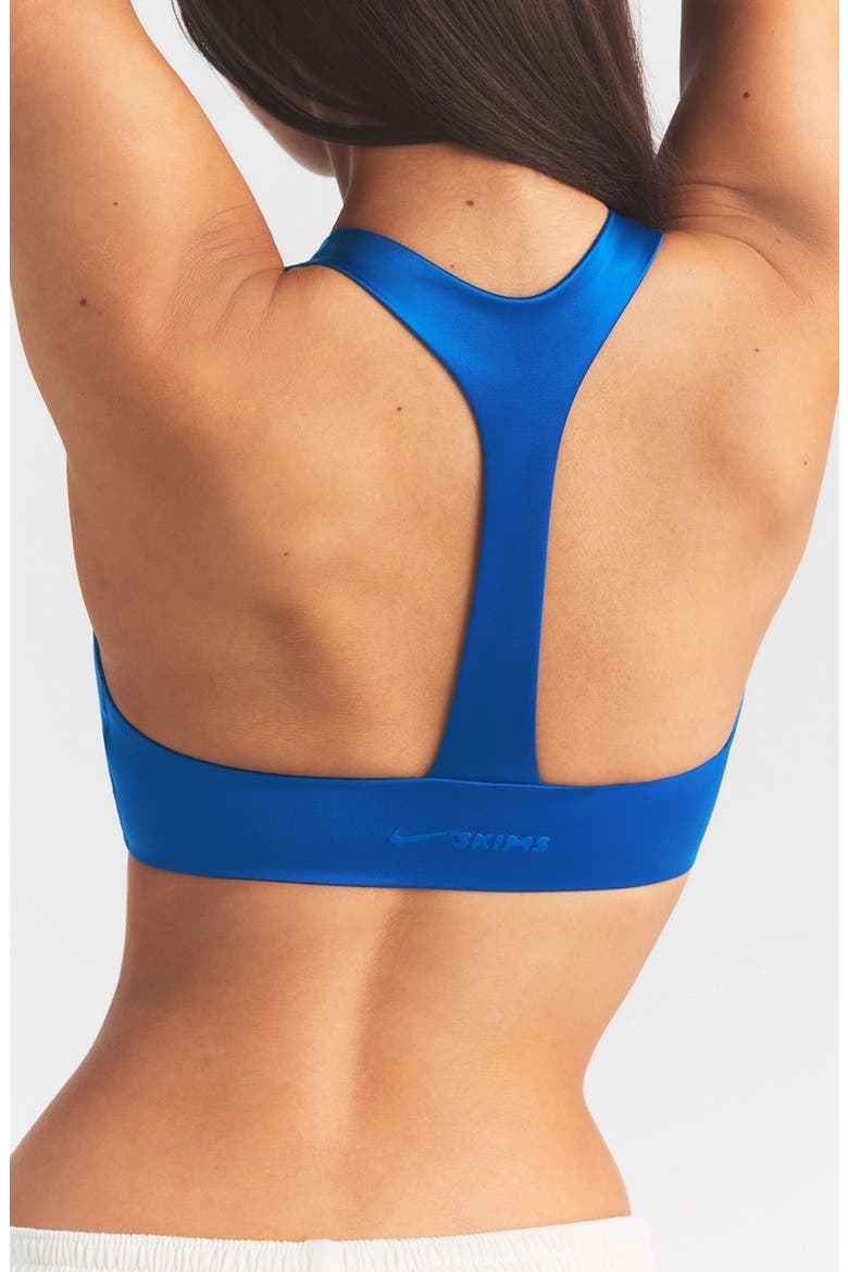 Shine V-Neck Bra, Alternate, color, NSKM COBALT