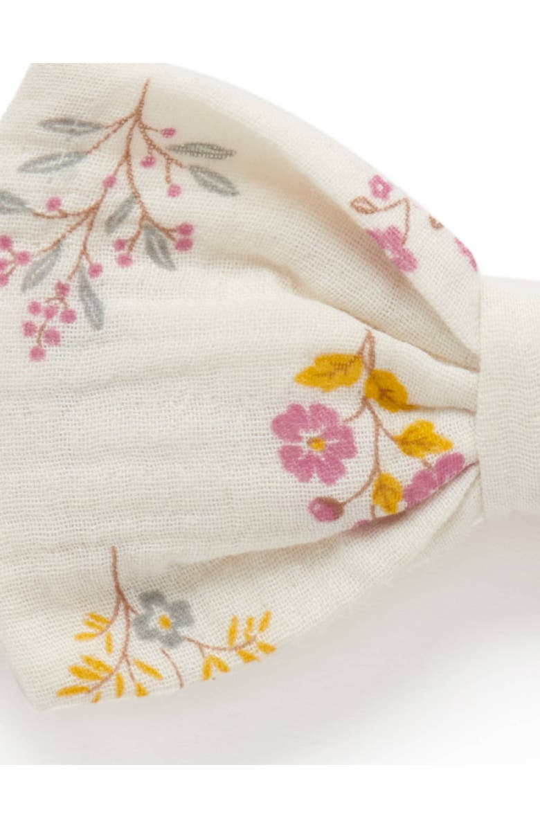 Purebaby Crinkle Cotton Bodysuit & Headband, Alternate, color, Posie Floral