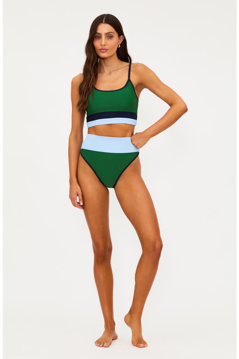 Eva Rib Bikini Top, Alternate, color, IVY COLORBLOCK