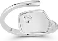 SPHERA MILANO Cubic Zirconia Pickleball Racket Bypass Ring