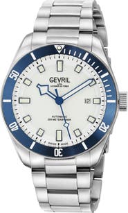 GEVRIL Yorkville Automatic Bracelet Watch, 43mm