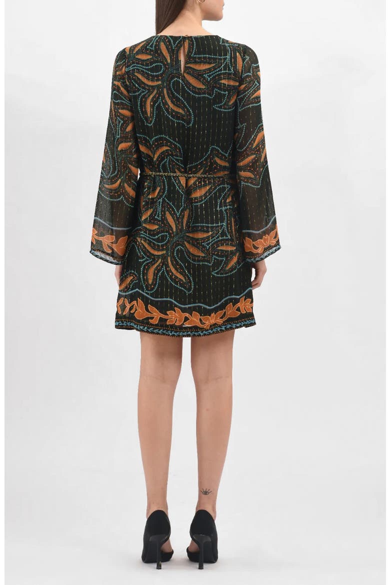 Sia Long Sleeve Minidress, Alternate, color, AUTUMN TROPICS