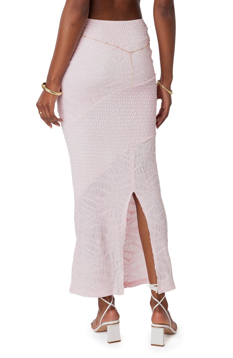 EDIKTED Laguna Mixed Stitch Back Slit Maxi Skirt, Alternate, color, 