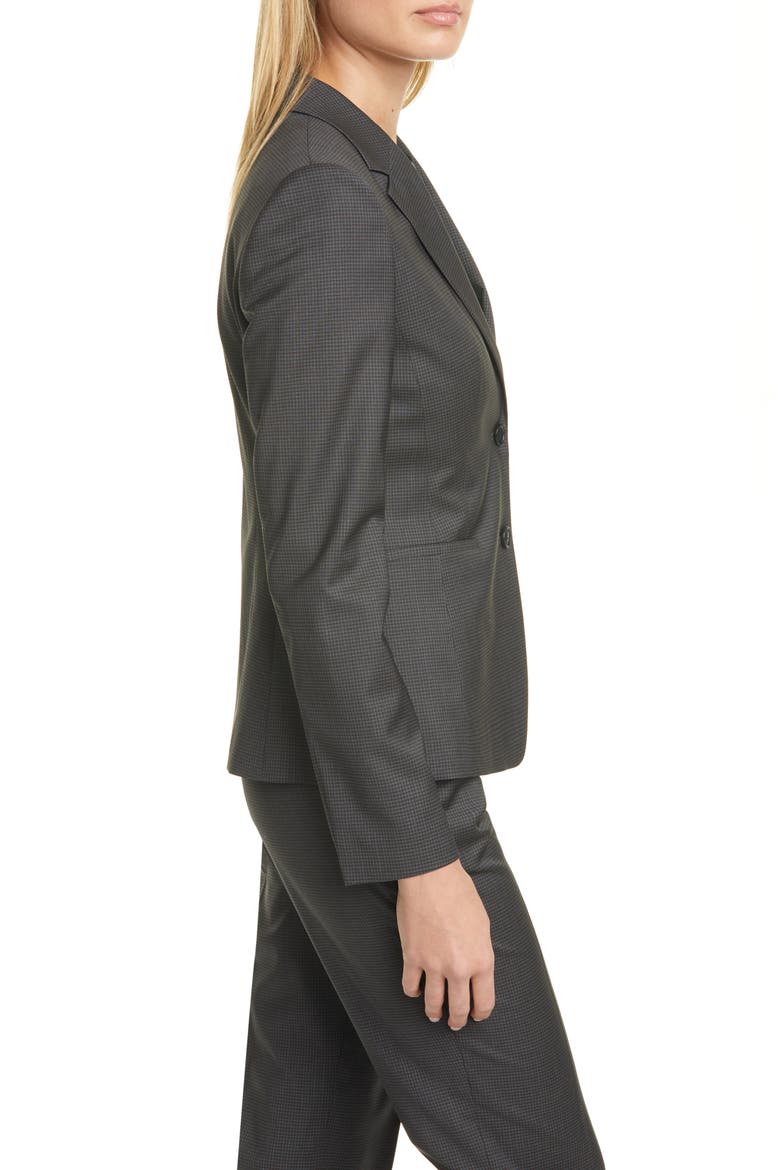 Jonina Vichy Check Suit Jacket, Alternate, color, PINE FANTASY