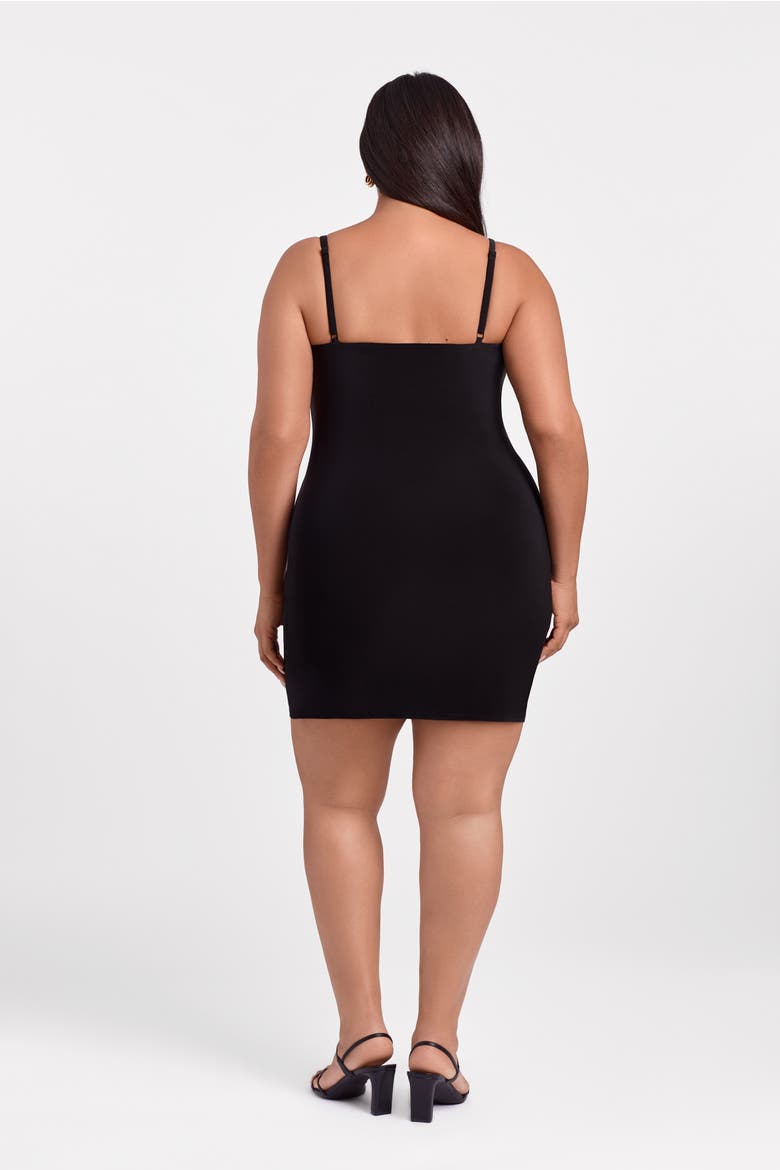 Sculpting Shapewear Scoop Neck Cami Mini Dress, Alternate, color, Onyx Black