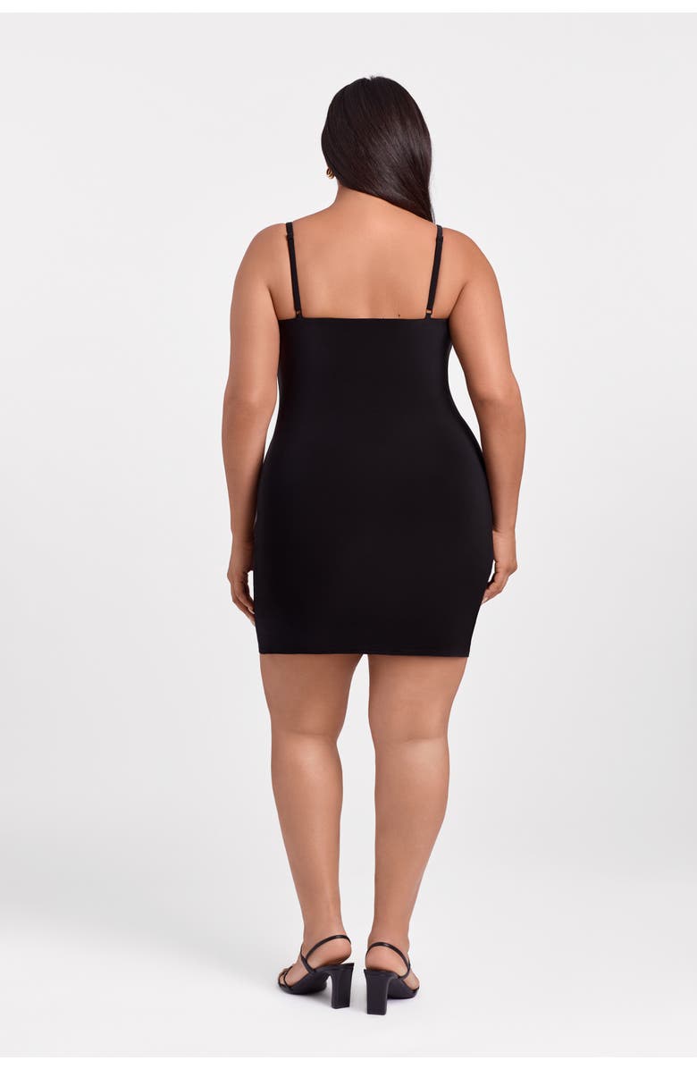 S3 Apparel Sculpting Shapewear Scoop Neck Cami Mini Dress, Alternate, color, Onyx Black