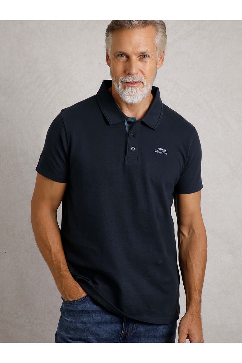 Miles Pique Polo, Main, color, Navy