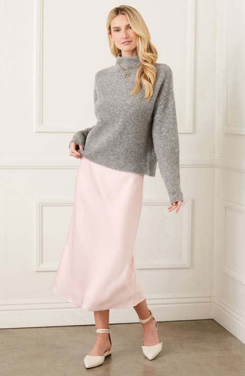 Karen Kane Mock Neck Boucle Sweater In Gray