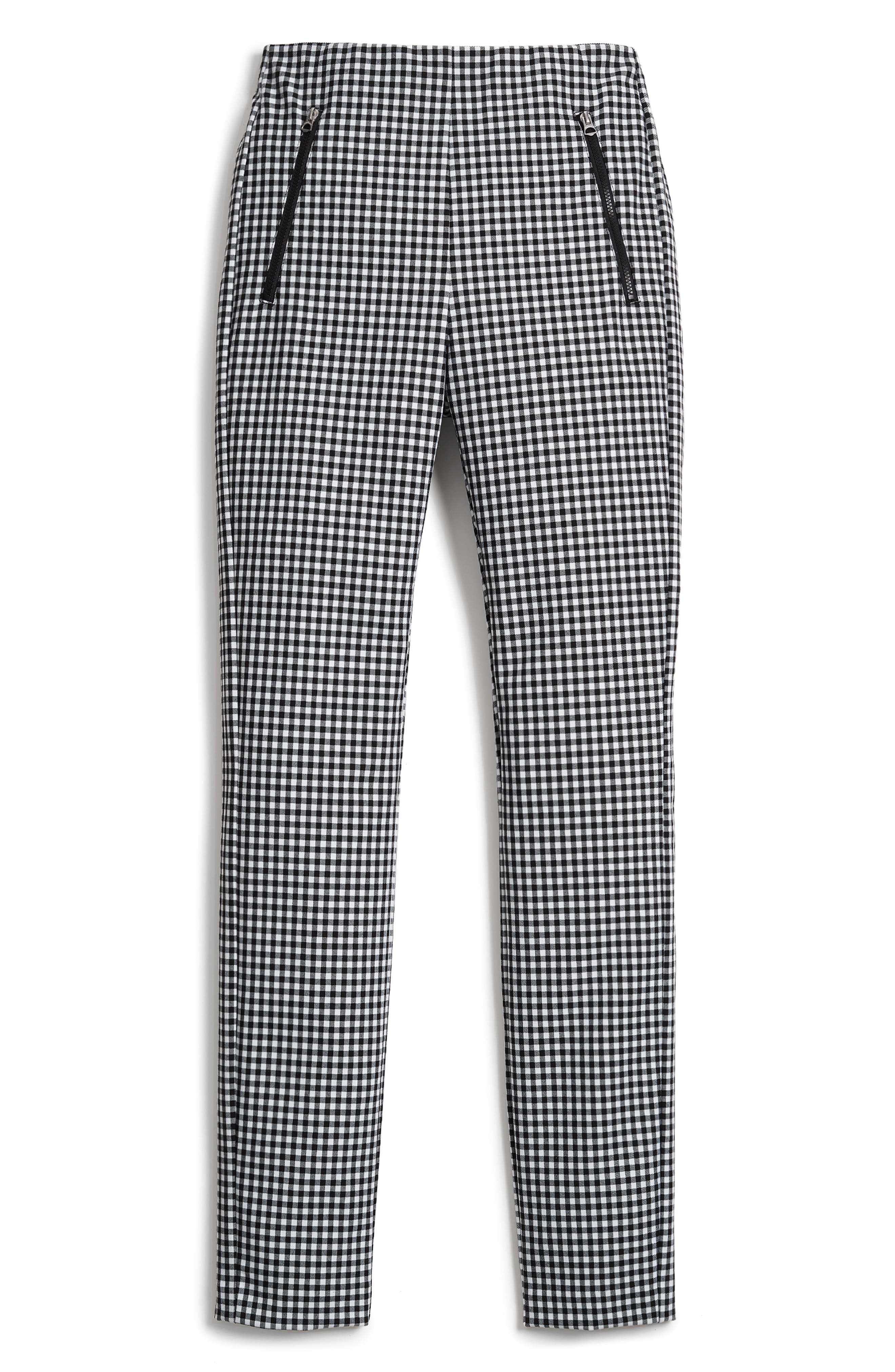 rag & bone Simone Gingham Slim Crop Pants