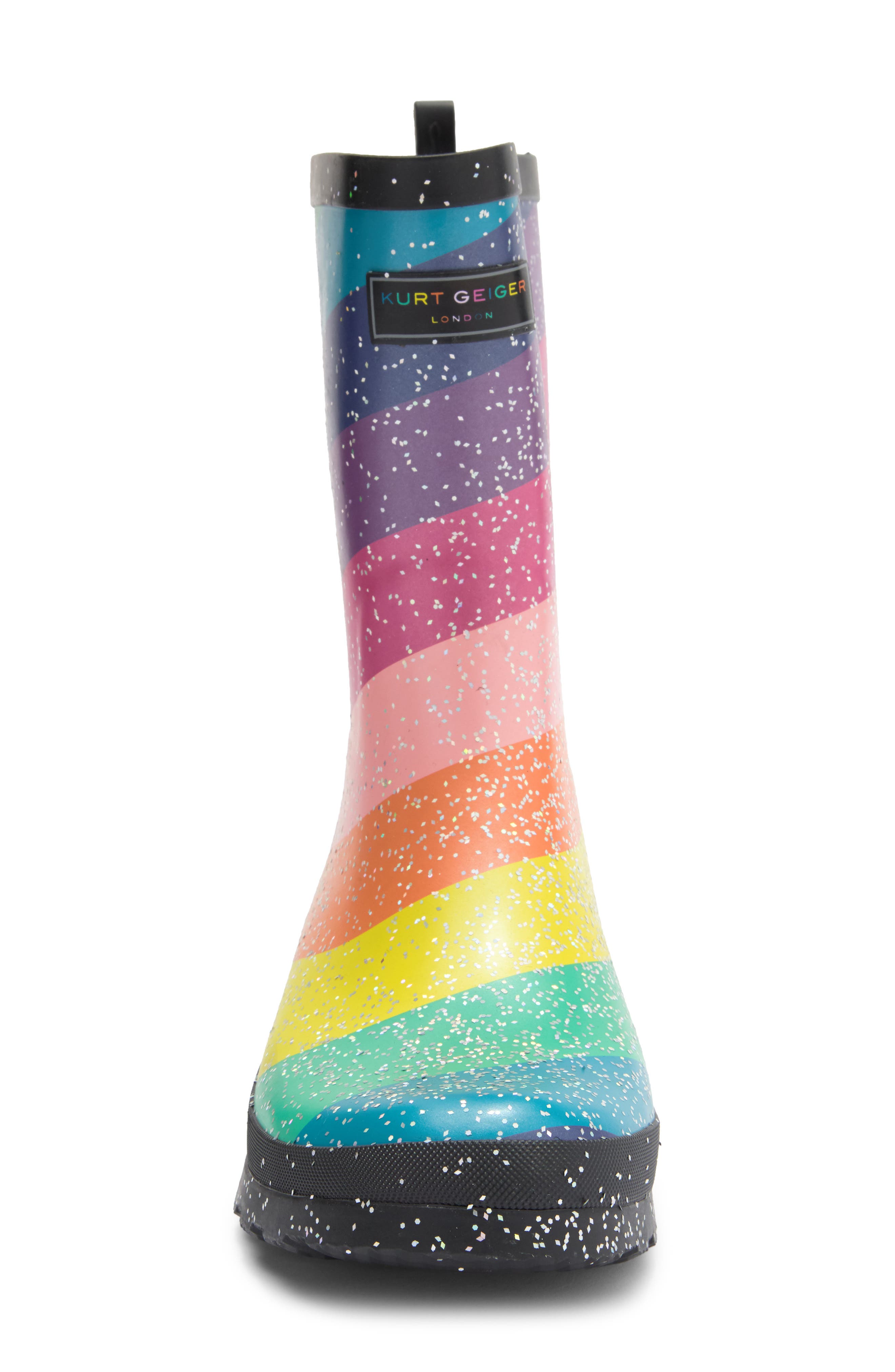 Kurt Geiger London Kids' Mini Sleet Rain Boot, Alternate, color, Rainbow