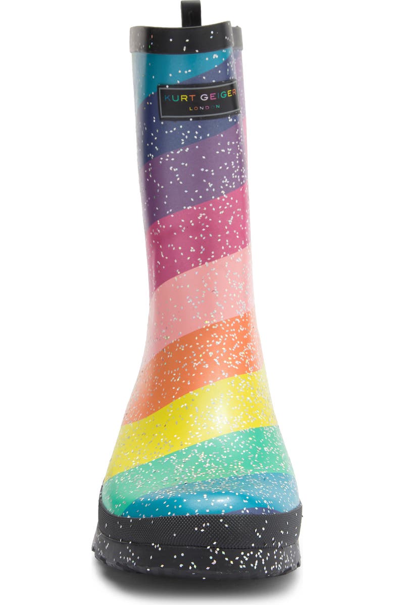 Kurt Geiger London Kids' Mini Sleet Rain Boot, Alternate, color, Rainbow
