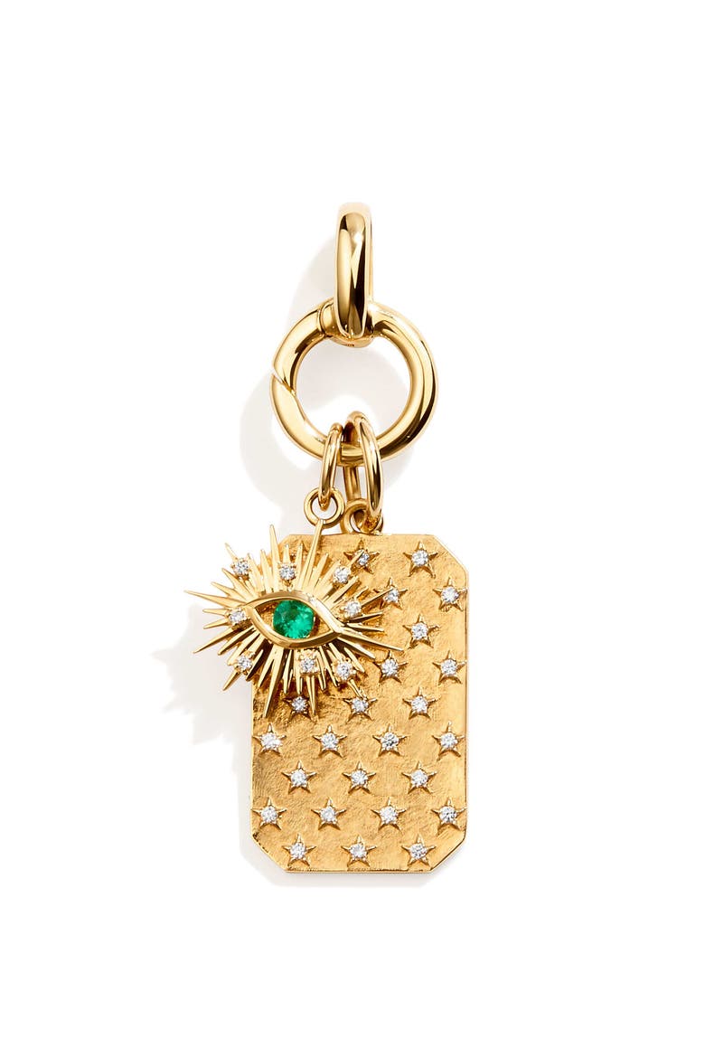 Starspell Evil Eye Talisman, Main, color, Yellow Gold