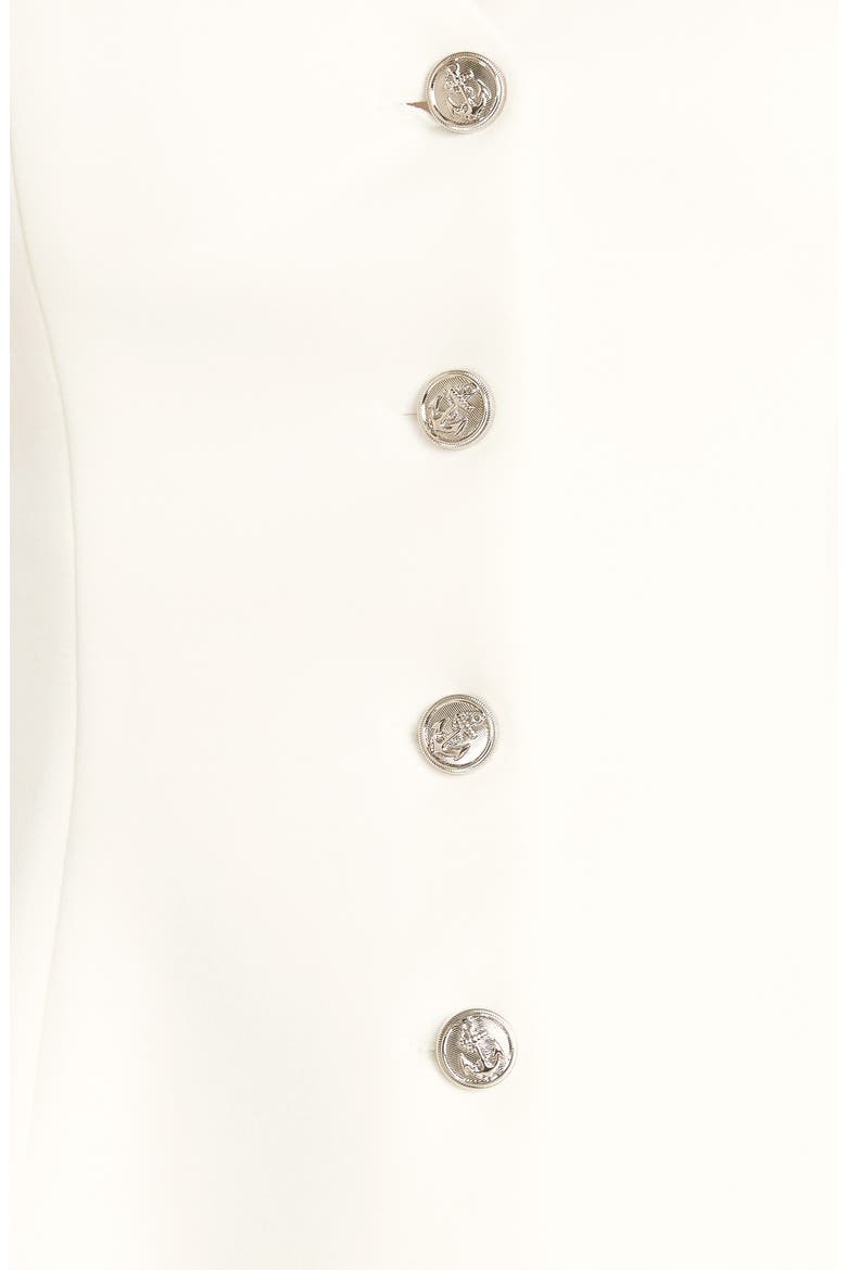 Button Front Stretch Vest, Alternate, color, WHITE