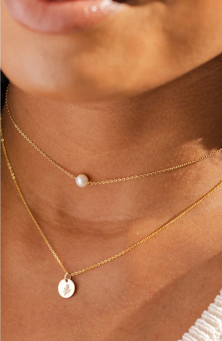 MADE BY MARY May Birth Flower Necklace, Alternate, color, Silver