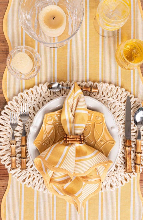 Juliska Straw Loop Oval Placemat In Whitewash