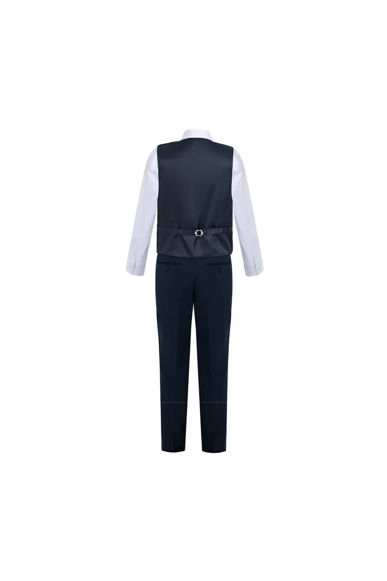 Serge Formal Vest & Bow Tie Suit, Alternate, color, Navy