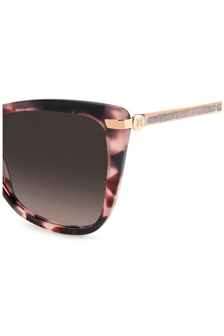 55mm Gradient Rectangular Sunglasses, Alternate, color, PINK HAVANA/ BROWN SF