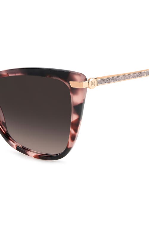 Carolina Herrera 55mm Gradient Rectangular Sunglasses