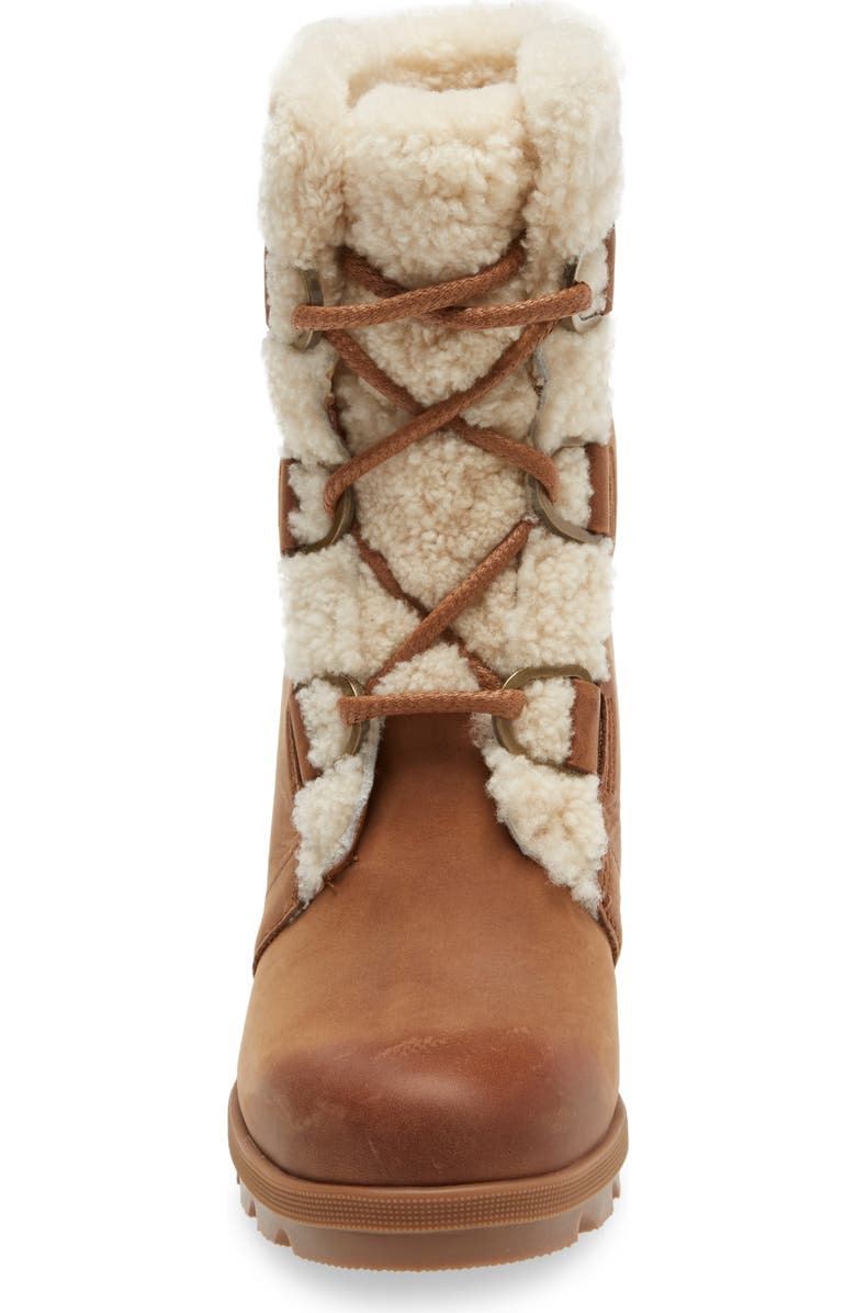 SOREL Joan of Arctic<sup>™</sup> Wedge II Genuine Shearling Lace-Up Boot, Alternate, color,