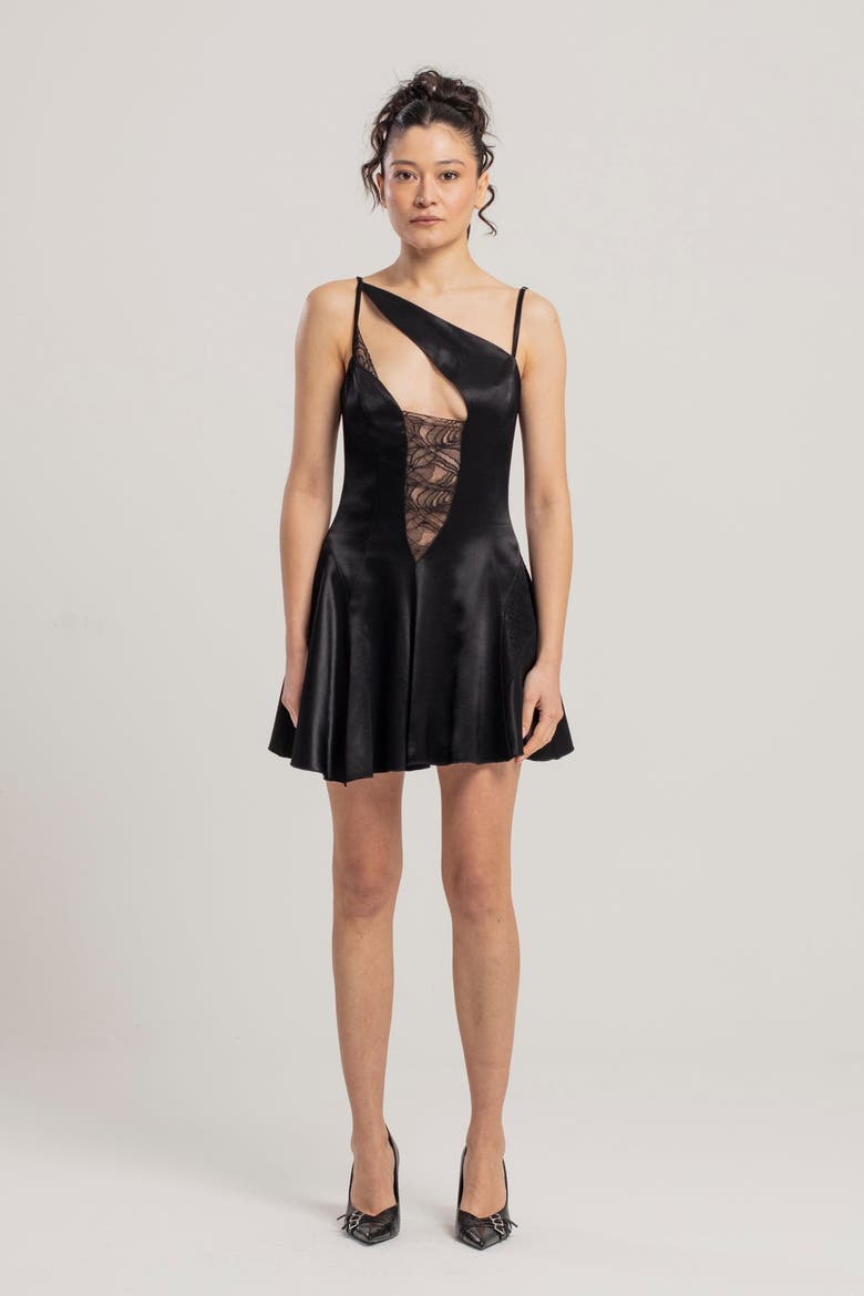Mini Dress, Alternate, color, BLACK