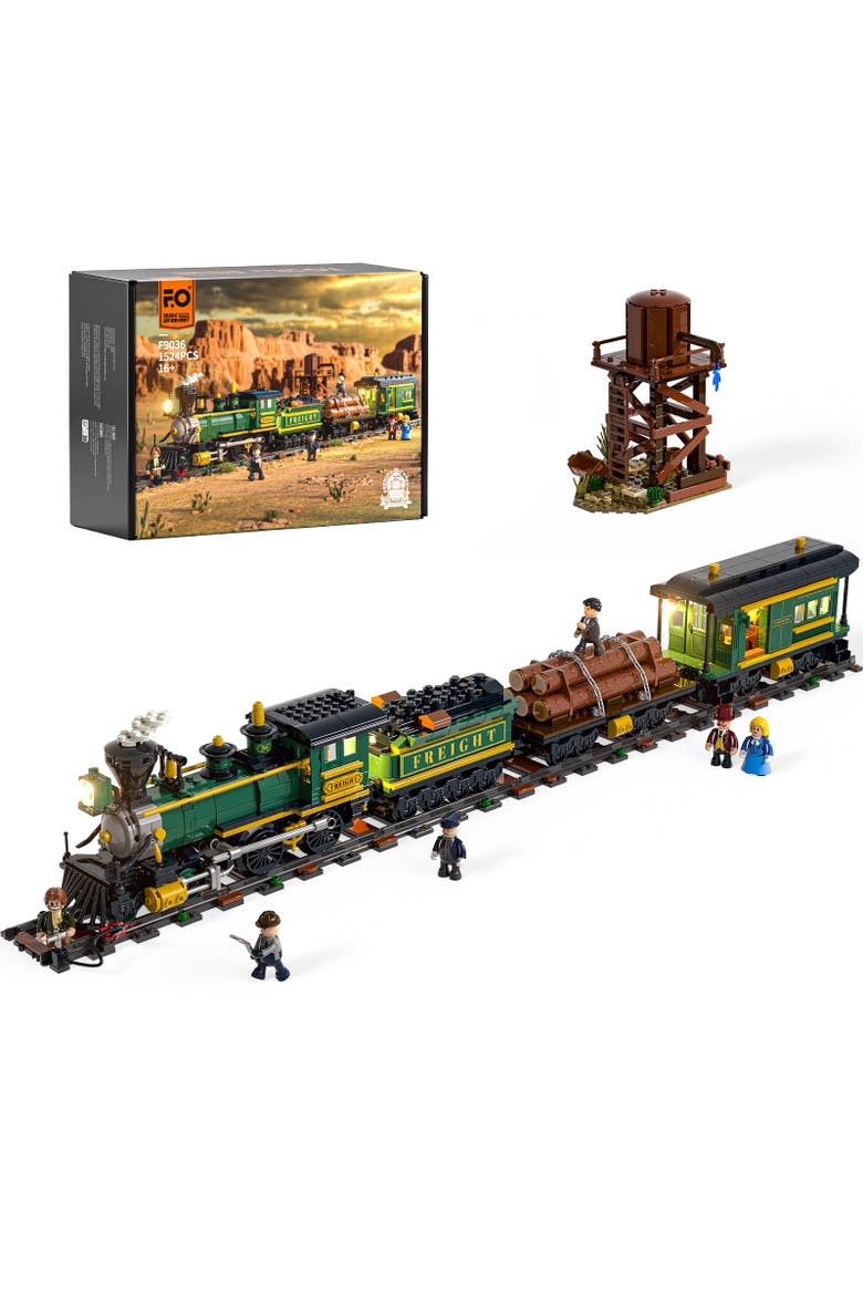 Wild West Freight Train Lighting Building Set Model OW1524F, Main, color, Multicolor