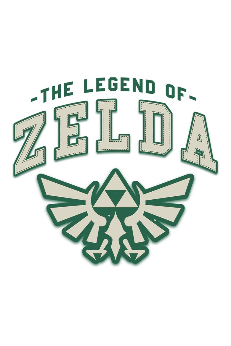 Boy's Nintendo Official Hyrule Crest  Graphic T-Shirt, Alternate, color, White