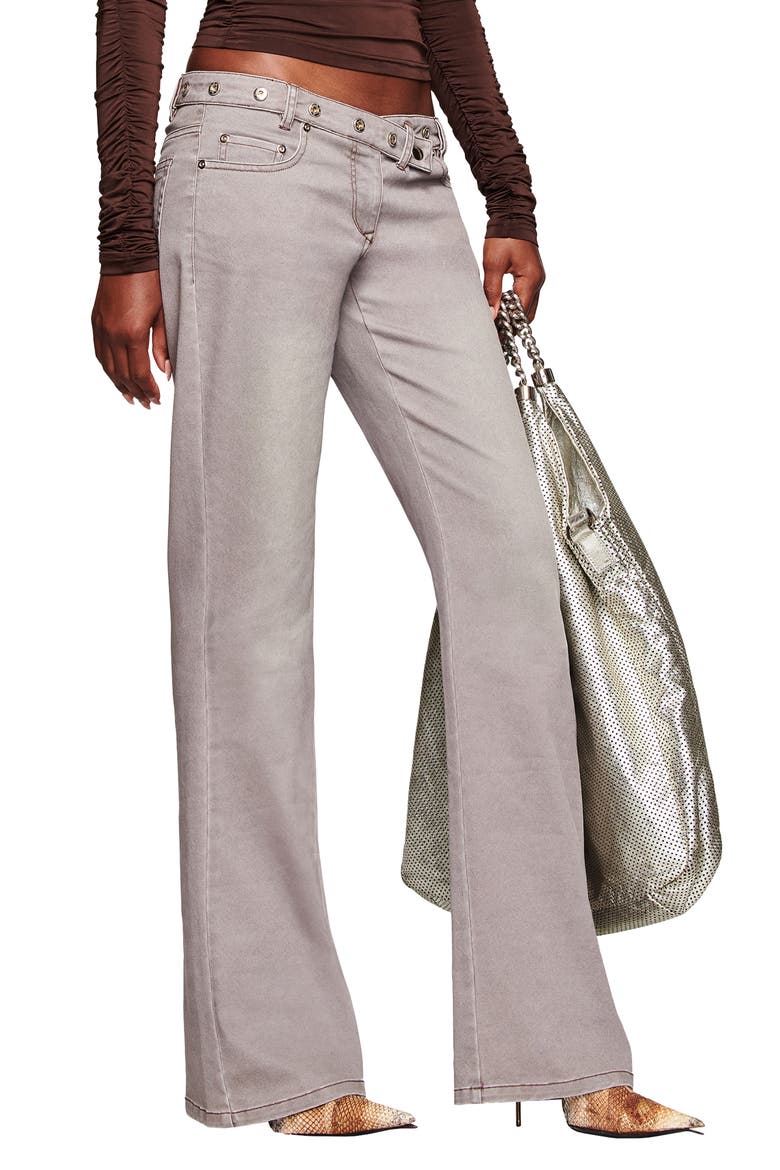 Greer Low Rise Flare Leg Pants, Alternate, color, GREY
