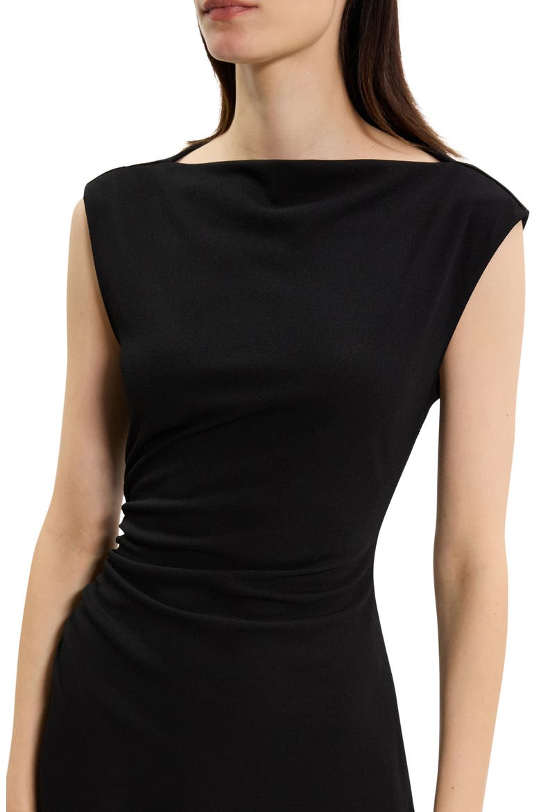 Bateau Neck Knit Dress, Alternate, color, BLACK