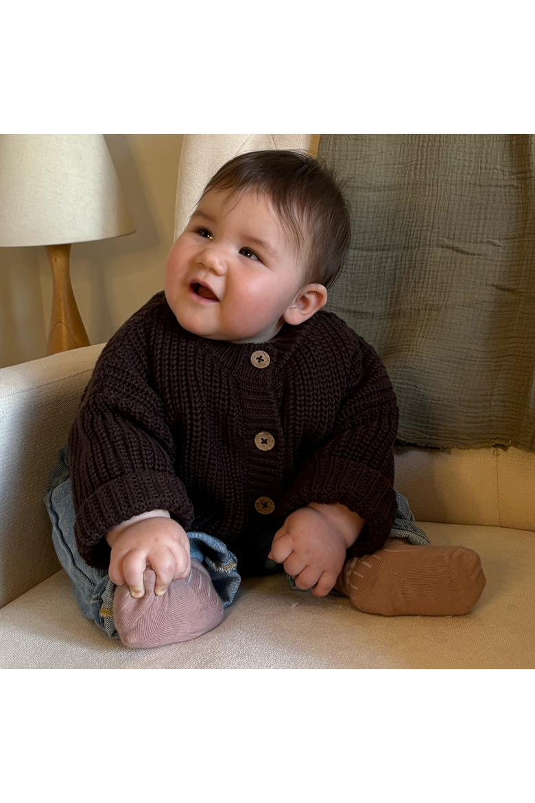 The Chunky Cardigan Baby, Alternate, color, oatmeal