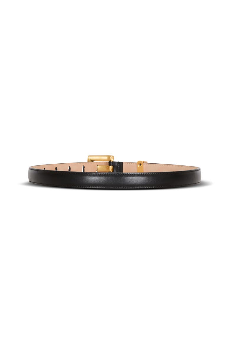 Anthem belt in calfskin leather, Alternate, color, black