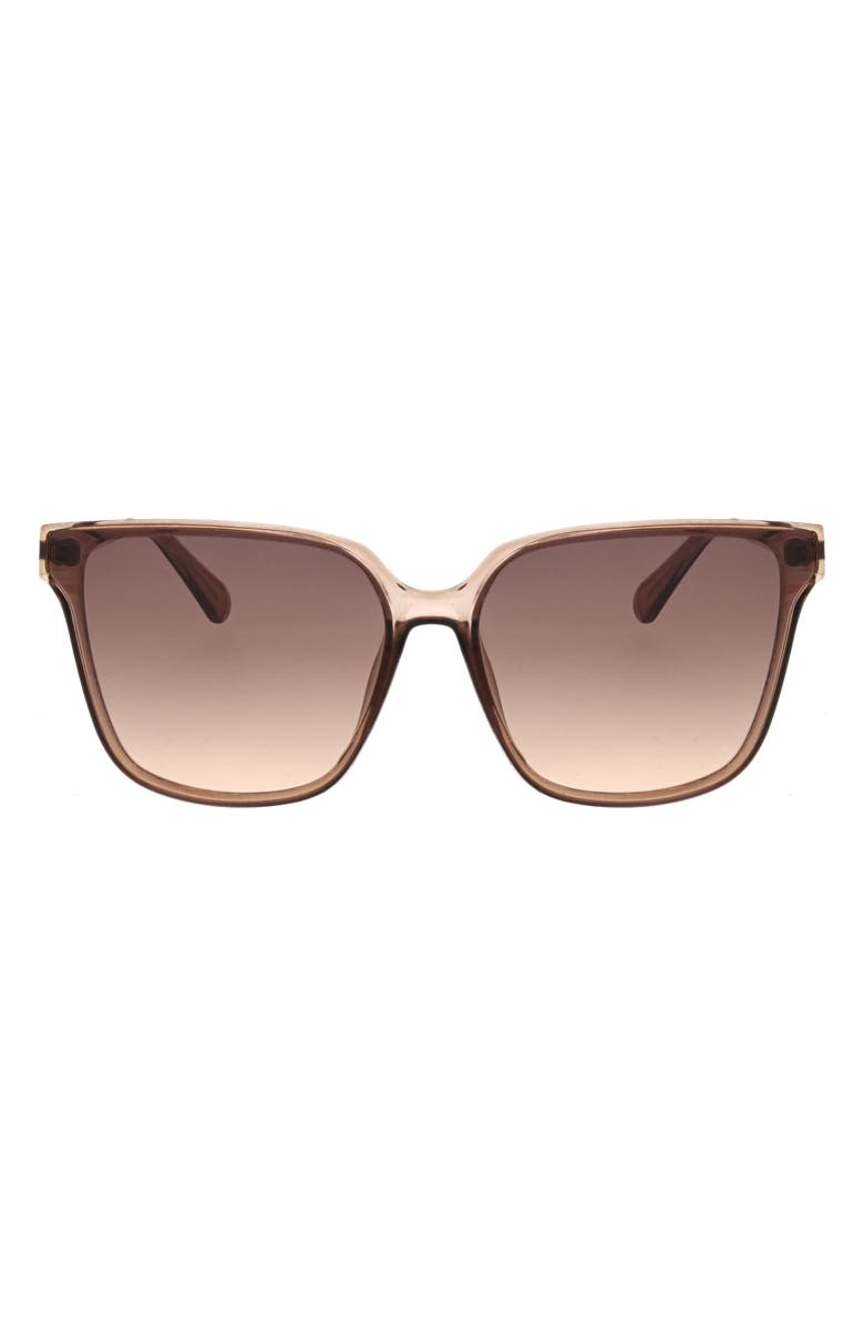 BCBGeneration 65mm Oversize Graident Square Sunglasses, Main, color, Blush