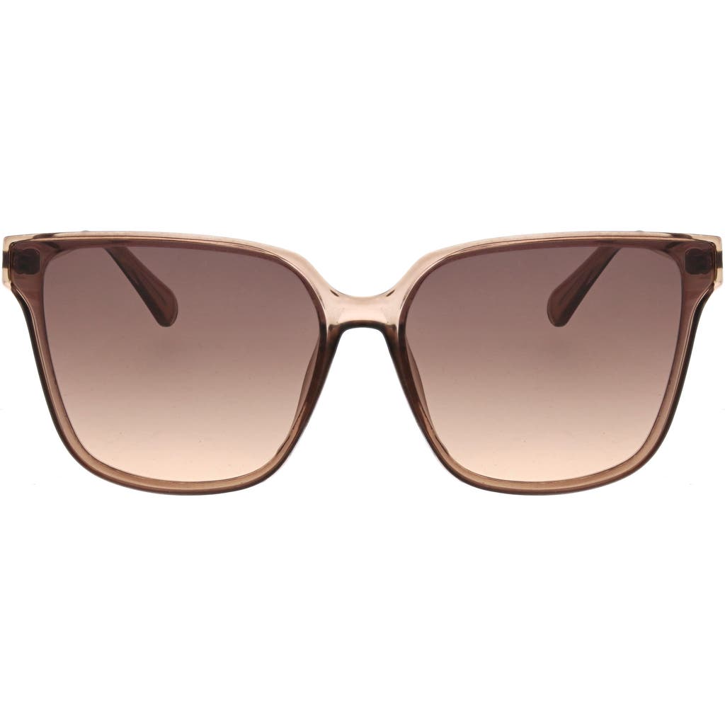 Bcbg 65mm Oversize Graident Square Sunglasses In Blush
