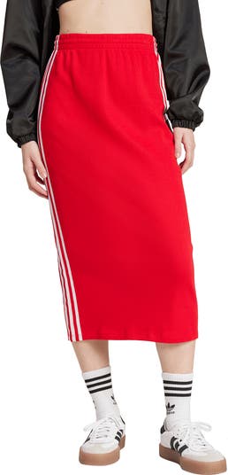 ★adidas originals★W ADICOLOR NYLON 3S MIDI SKIRT★追跡可 adidas Originals Adicolor 3-Stripes Knit Midi Skirt | Nordstrom