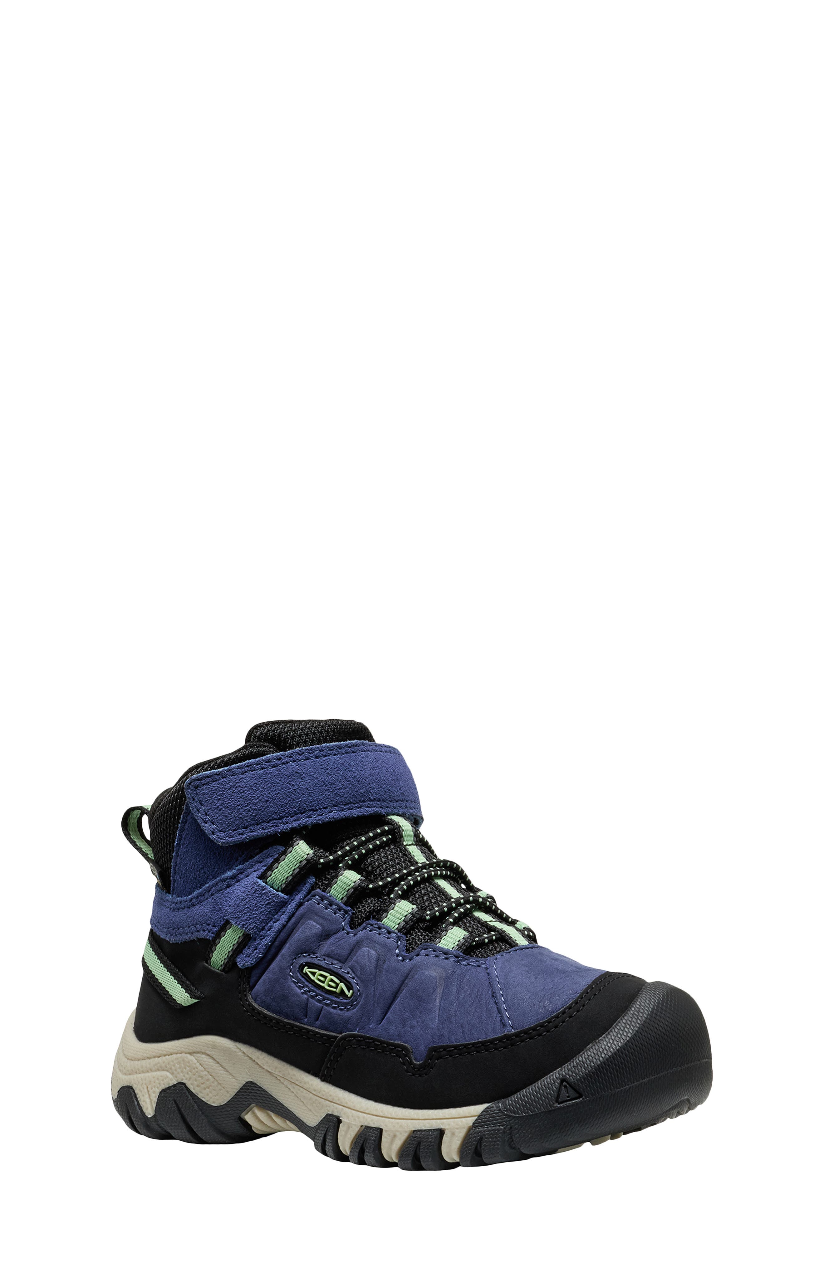 Kids' Targhee IV Mid Waterproof Hiking Shoe, Main, color, SKIPPER BLUE/ HEMLOCK